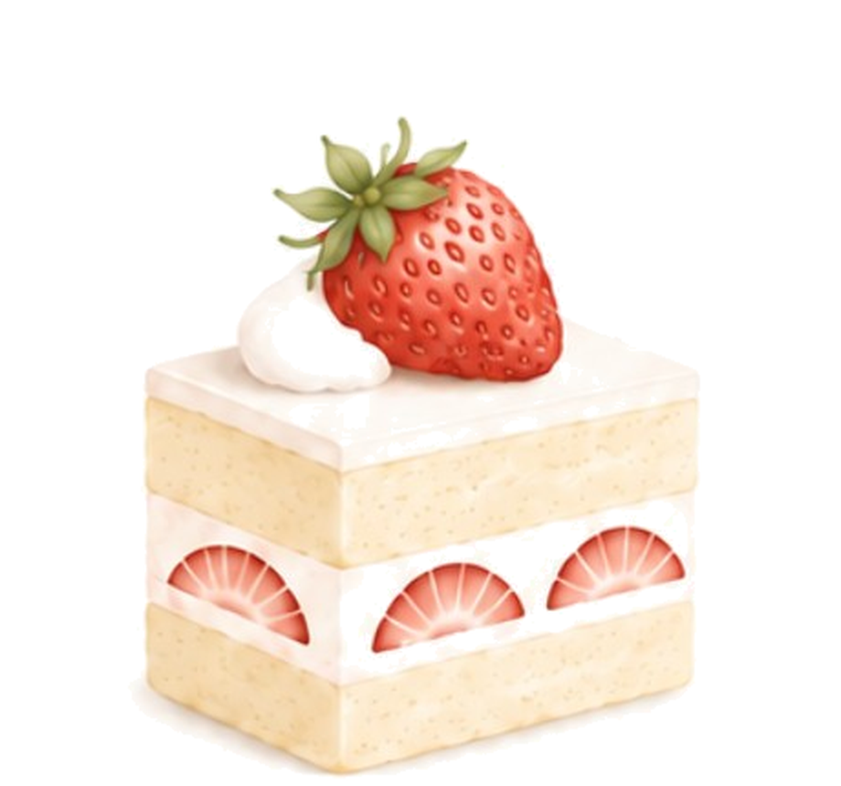 JUNE strawberry cake logo