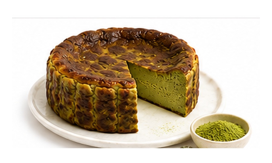 Matcha Basque cheesecake